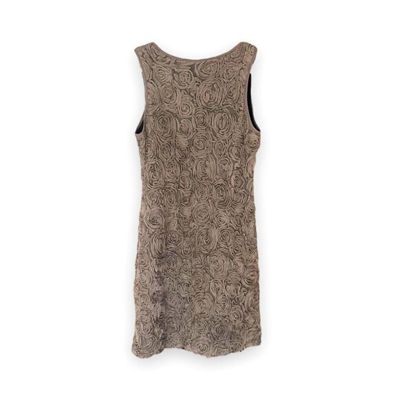 JOSEPH RIBKOFF | Floral Texture Mesh Taupe Mini Dress (12) - Picture 3 of 6